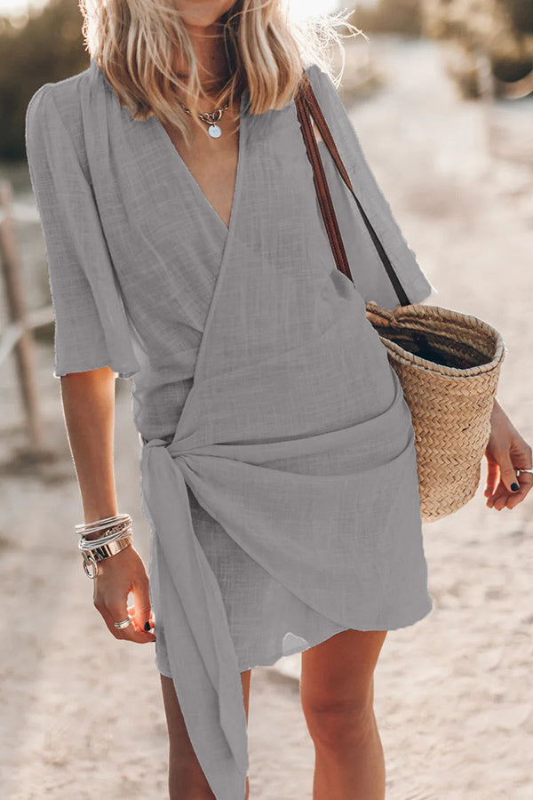 Summer Beach Dress V-Neck Lightweight