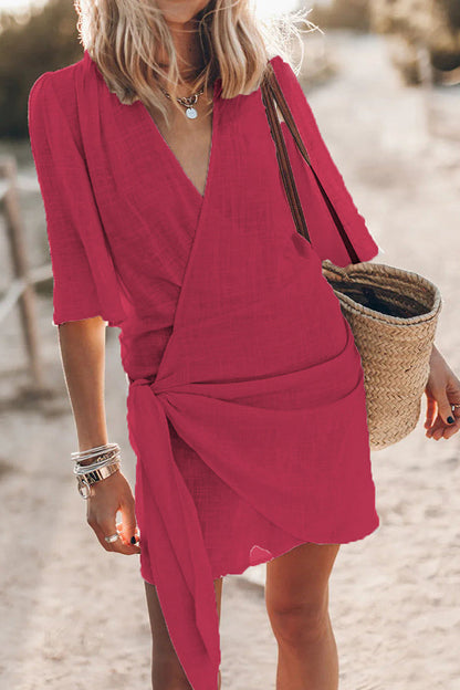 Summer Beach Dress V-Neck Lightweight