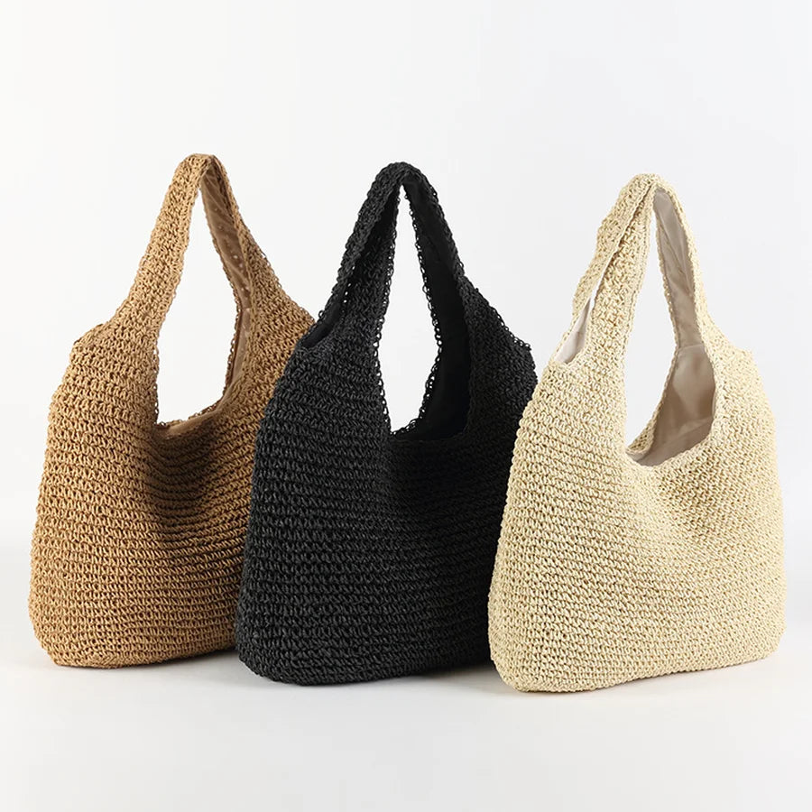 Straw Beach Bag Paris