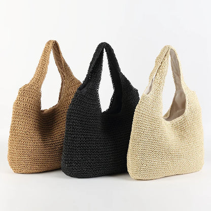 Straw Beach Bag Paris