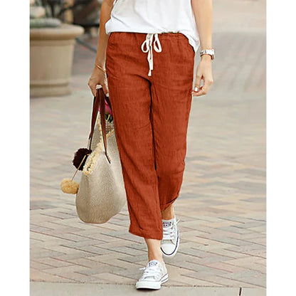 Linen Drawstring Trousers