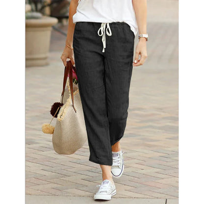 Linen Drawstring Trousers