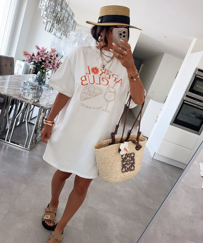Cotton T-Shirt Mini Dress White