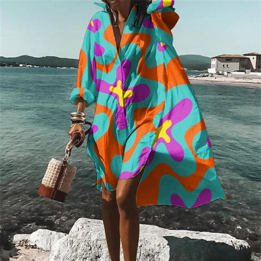Stylish Beach Dress V-Neck Sleeveless