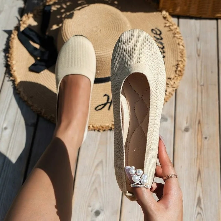 Ballet Flats Elastic Upper