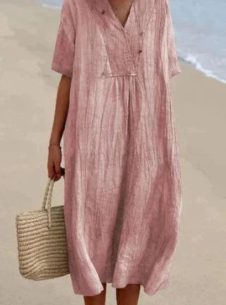 Linen Summer Dress V-Neck Sleeveless