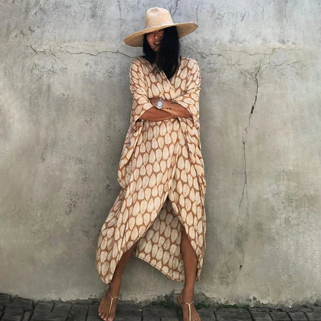 Kimono Beach Dress V-Neck Sleeveless
