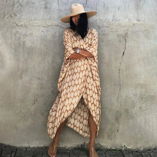 Kimono Beach Dress V-Neck Sleeveless