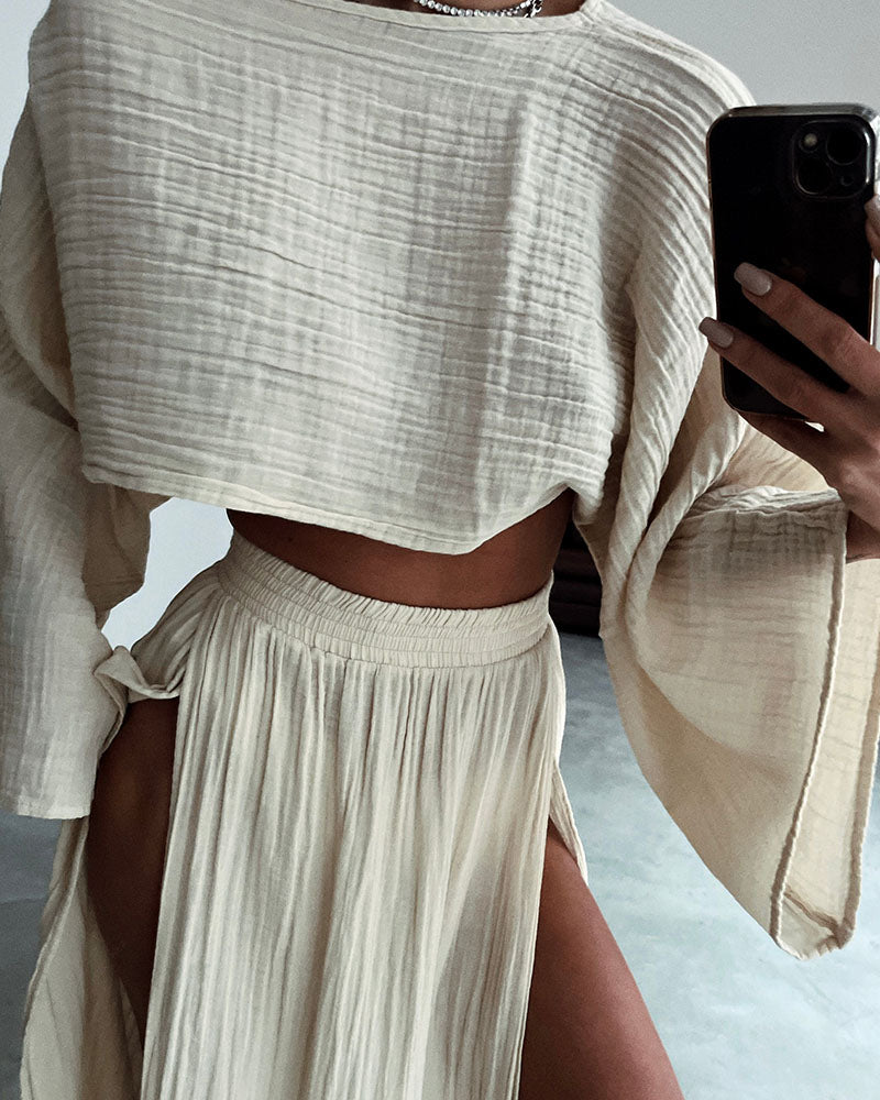 Mint Green Lounge Set Cotton Top & Shorts