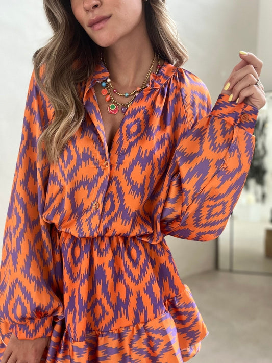Ikat Print Playsuit